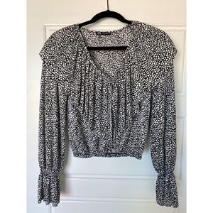 Zara Black & White Blouse